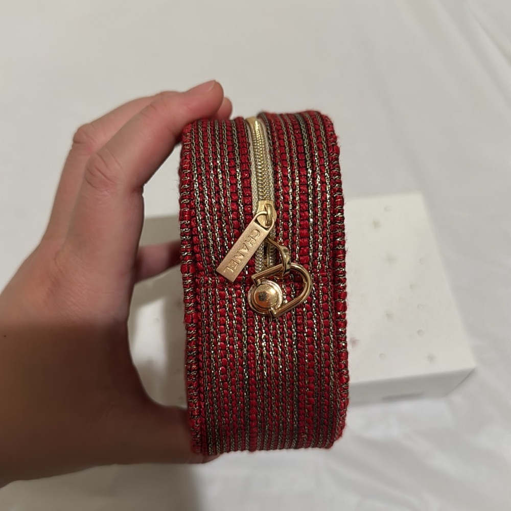 Chanel Red Striped Pouch Bag ♥️ - Picture 5 of 8